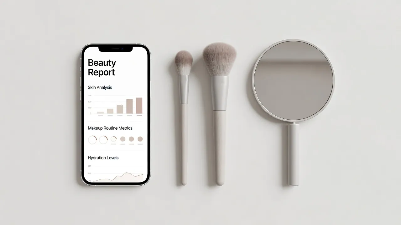 Glow Up and Attractiveness Test app interface displaying a facial analysis report