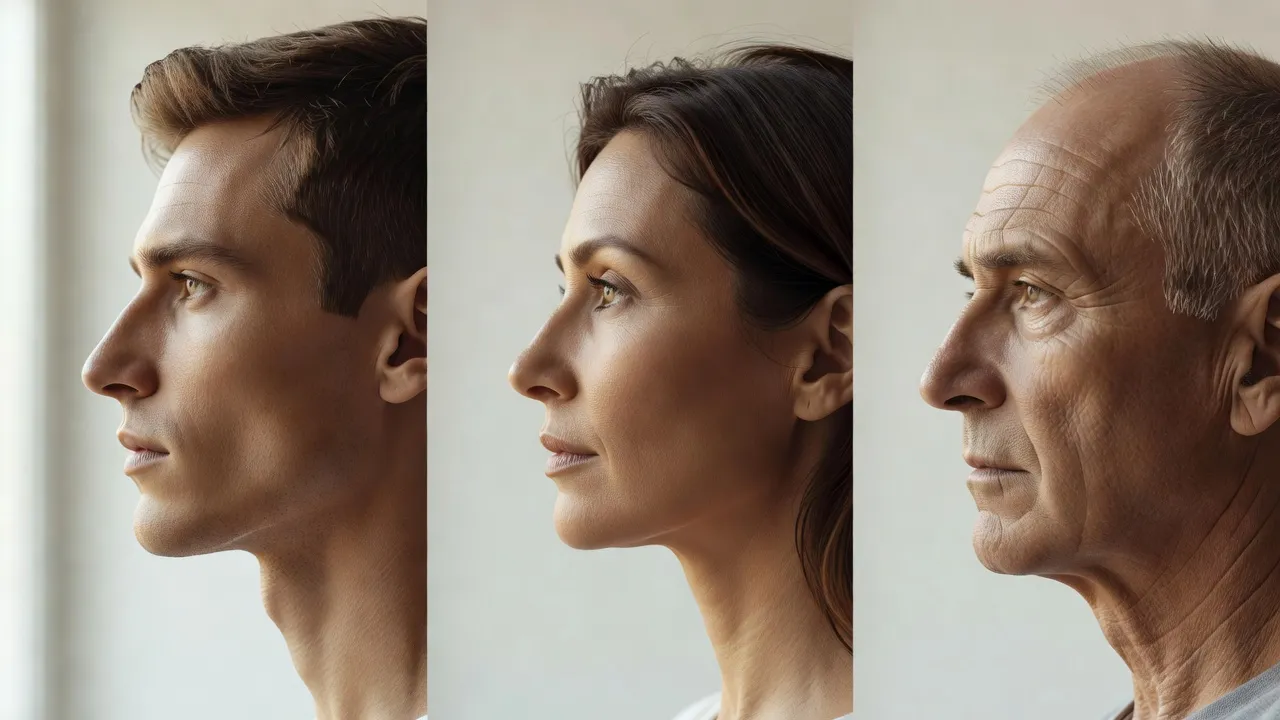Diagram showing key Russian facial features including cheekbone height and facial proportions.