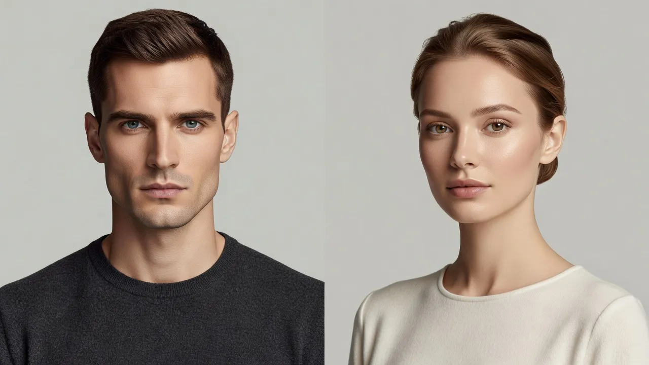 Side by side comparison of East Slavic and West Slavic facial morphology.