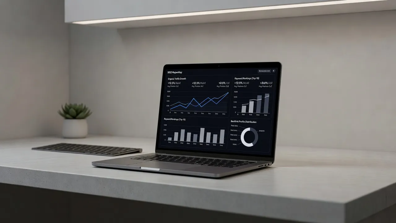 Link building platform dashboard displaying prospect email metrics and link tracking reports.