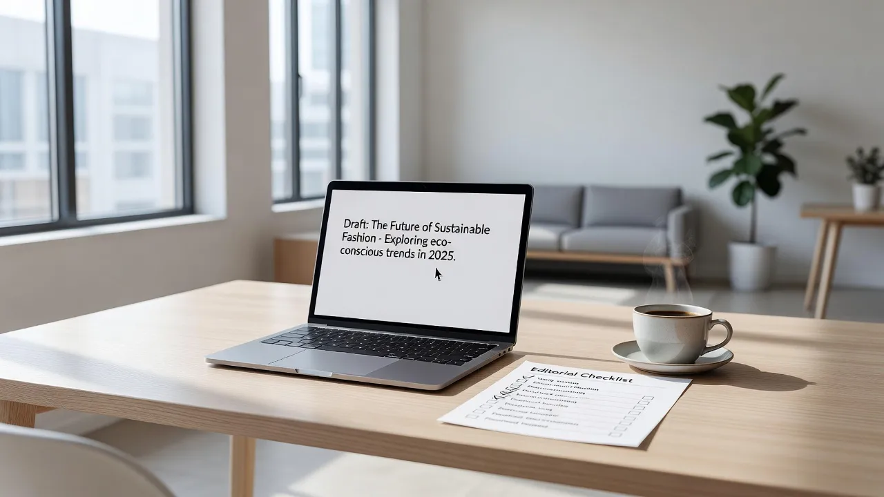 An editor reviewing a guest post article for dofollow link compliance and publication quality.