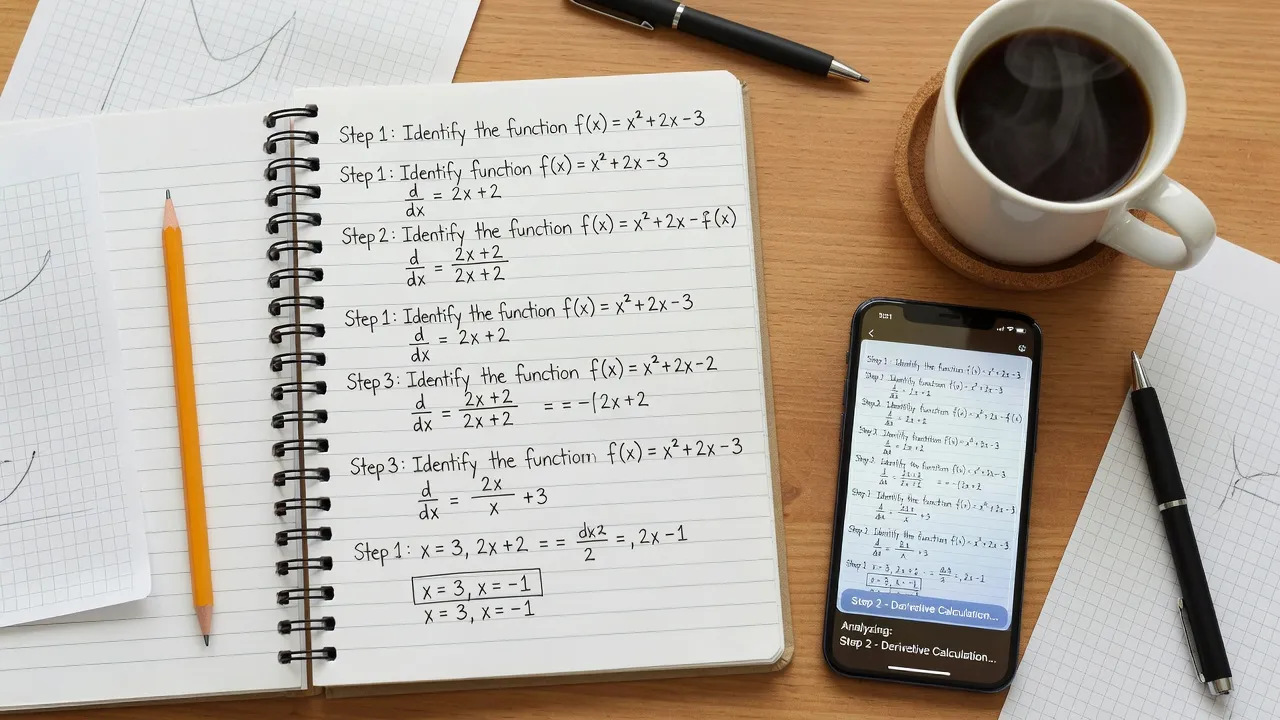 Step-by-step process of breaking down a complex word riddle using paper and digital tools.